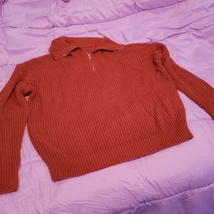 Burnt orange knitted sweater women's medium